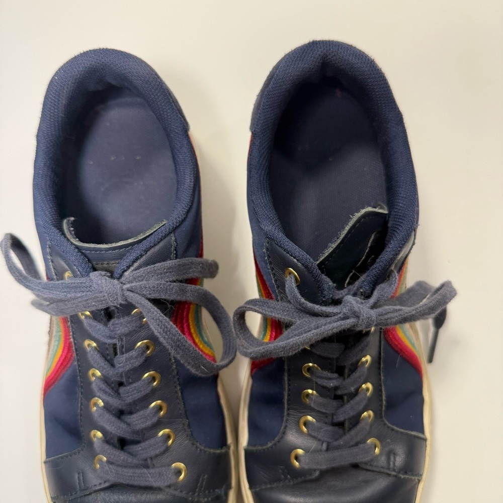 Paul Smith Navy Leather Sneakers - Picture 3 of 10
